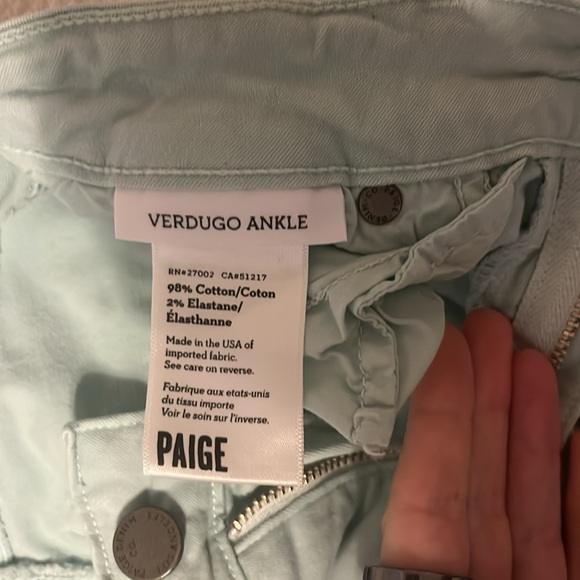 Paige jeans, light blue/teal - Picture 3 of 3